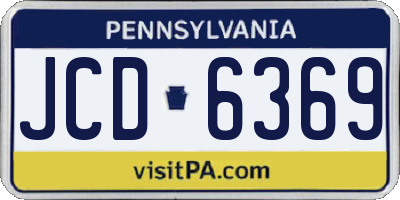 PA license plate JCD6369