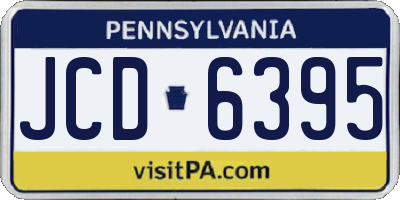 PA license plate JCD6395