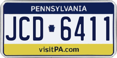 PA license plate JCD6411