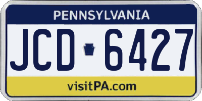 PA license plate JCD6427