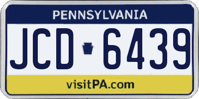 PA license plate JCD6439