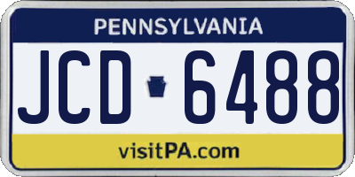 PA license plate JCD6488