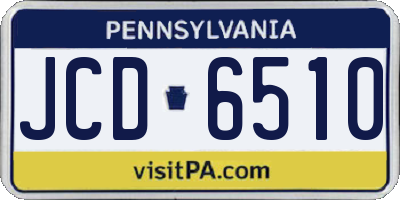 PA license plate JCD6510