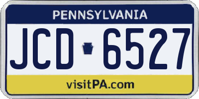 PA license plate JCD6527