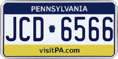 PA license plate JCD6566