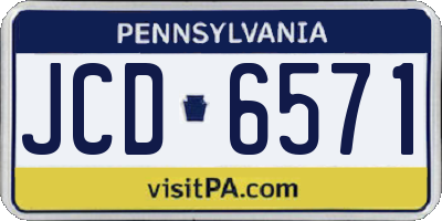 PA license plate JCD6571