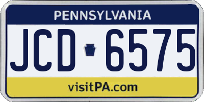 PA license plate JCD6575