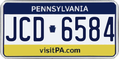 PA license plate JCD6584