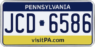PA license plate JCD6586