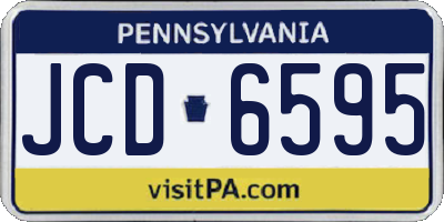 PA license plate JCD6595