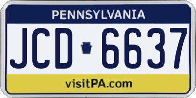 PA license plate JCD6637