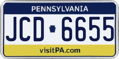 PA license plate JCD6655