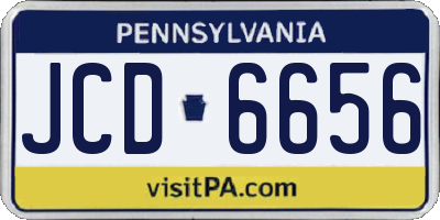 PA license plate JCD6656