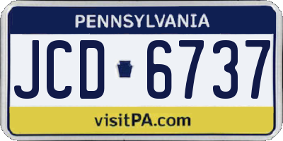 PA license plate JCD6737
