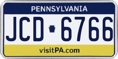 PA license plate JCD6766