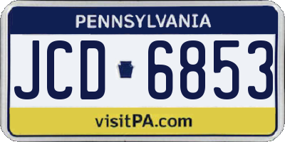 PA license plate JCD6853