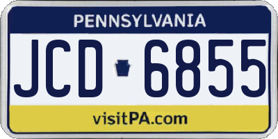 PA license plate JCD6855