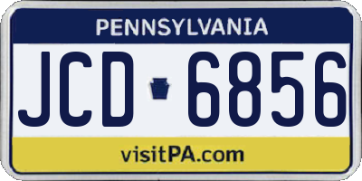 PA license plate JCD6856