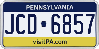PA license plate JCD6857