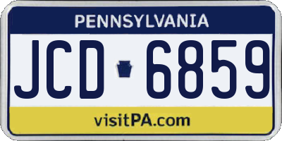 PA license plate JCD6859