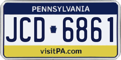 PA license plate JCD6861