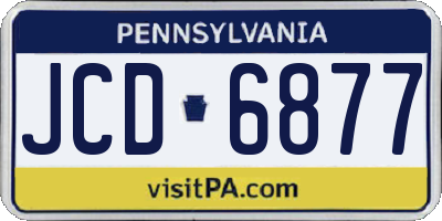 PA license plate JCD6877