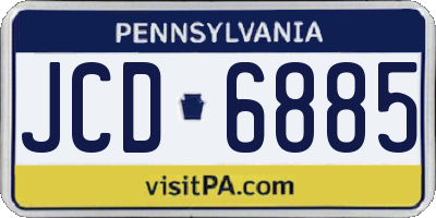 PA license plate JCD6885