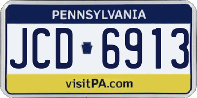 PA license plate JCD6913