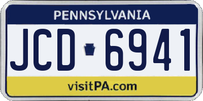 PA license plate JCD6941