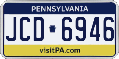 PA license plate JCD6946
