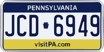 PA license plate JCD6949