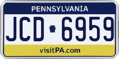 PA license plate JCD6959