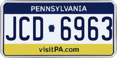PA license plate JCD6963