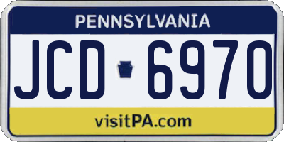 PA license plate JCD6970