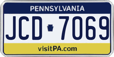 PA license plate JCD7069