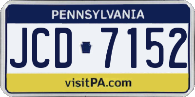 PA license plate JCD7152