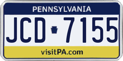 PA license plate JCD7155