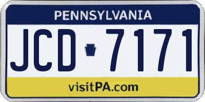 PA license plate JCD7171