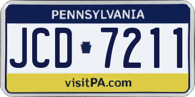 PA license plate JCD7211