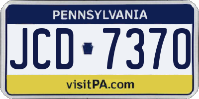 PA license plate JCD7370