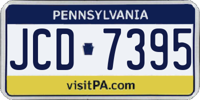 PA license plate JCD7395