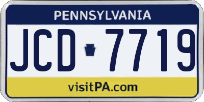 PA license plate JCD7719