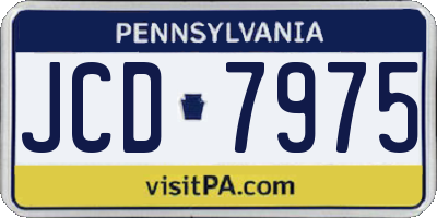 PA license plate JCD7975