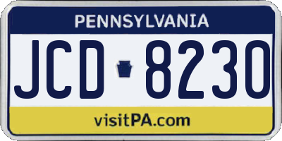 PA license plate JCD8230