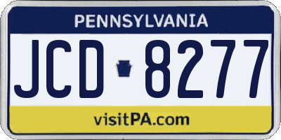 PA license plate JCD8277