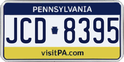 PA license plate JCD8395