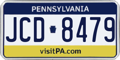PA license plate JCD8479