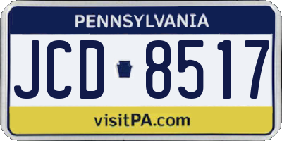 PA license plate JCD8517