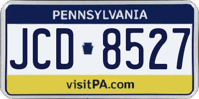 PA license plate JCD8527