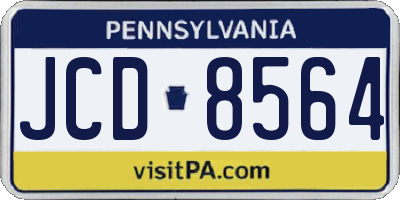 PA license plate JCD8564